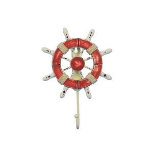 Hampton Nautical Wheel-6-110 Rustic Decorative Ship Wheel With Hook, 6",✨